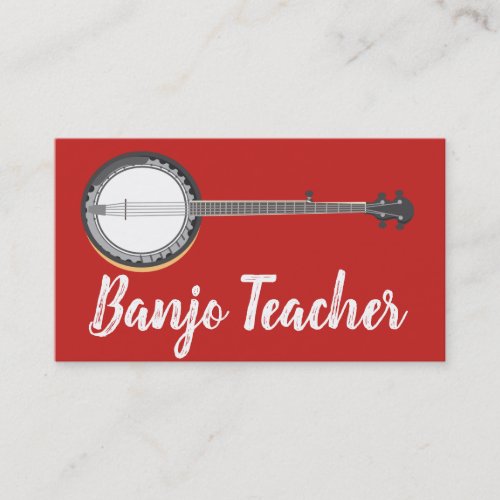 Beantown Banjo Teacher Personalize Business Card