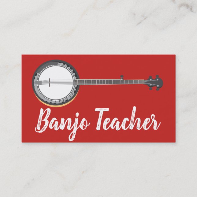 Beantown Banjo Teacher Personalize Business Card (Front)