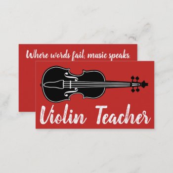 Beantown Fiddles Business Card by BarbeeAnne at Zazzle