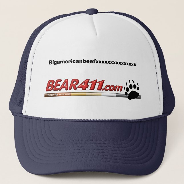 BEAR411 Customized TRUCKER Hat (Front)