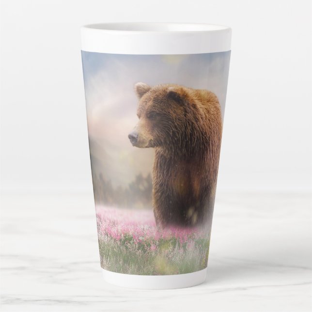 Bear 17oz  latte mug (Front)