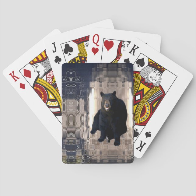 Bear 1- Ice cube Mosaic Design Poker Cards (Back)