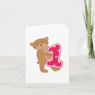 Bear 1st Birthday T-shirts and Gifts Card