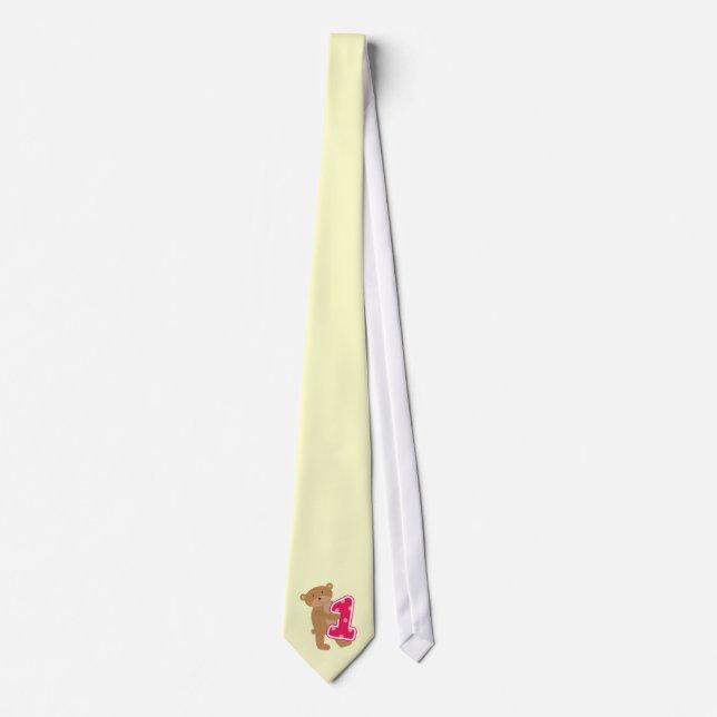 Bear 1st Birthday T-shirts and Gifts Tie (Front)