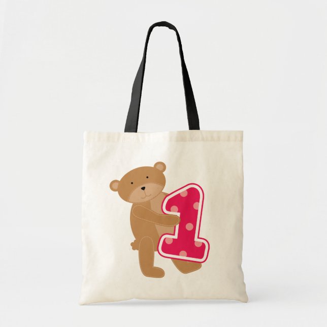 Bear 1st Birthday T-shirts and Gifts Tote Bag (Front)