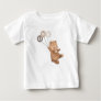 Bear 3 Brown Balloons 1st Birthday Baby T-Shirt