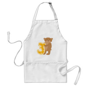 Bear 3rd Birthday T-shirts and Gifts Adult Apron