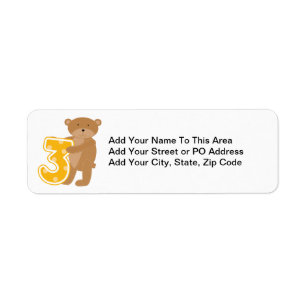 Bear 3rd Birthday T-shirts and Gifts Label