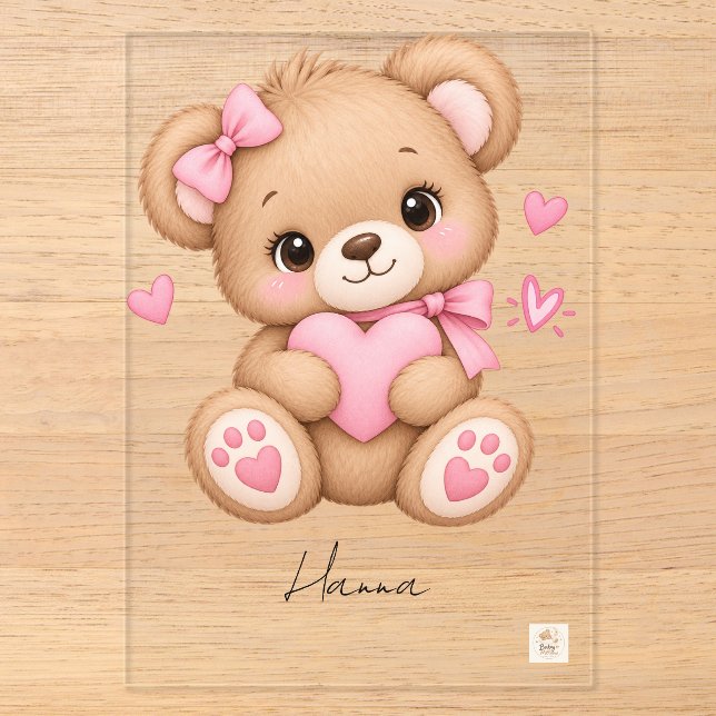 Bear  acrylic invitations (Front)