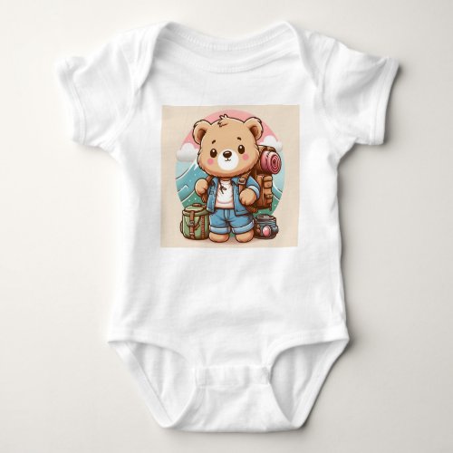 Bear Adventure Ready to Explore Baby Bodysuit