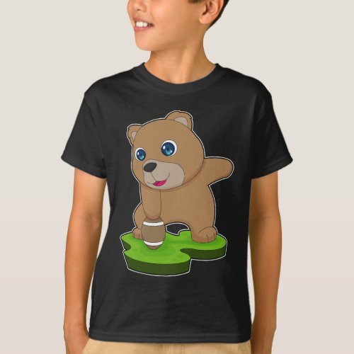 Bear American Football Sports T_Shirt