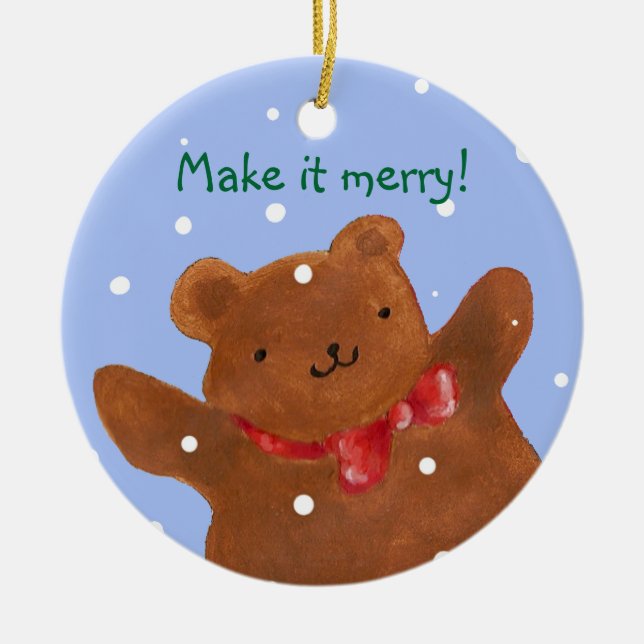 bear and baby ornament (Front)