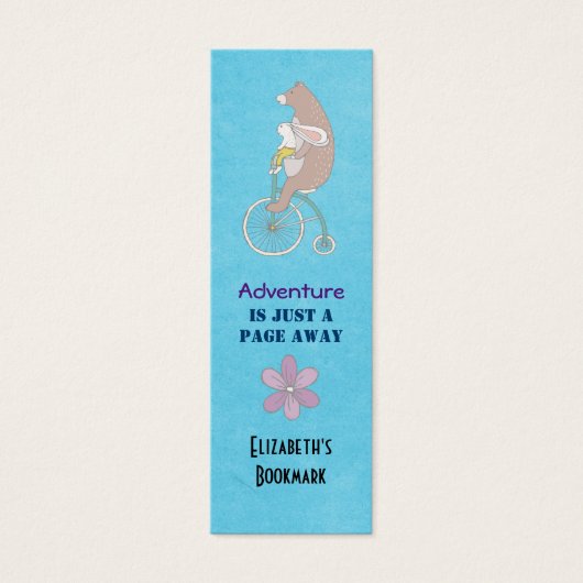 Bear and Bunny Adventure Bookmark (Front)