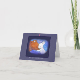 Bear and Bunny Love Anniversary You are constant Card