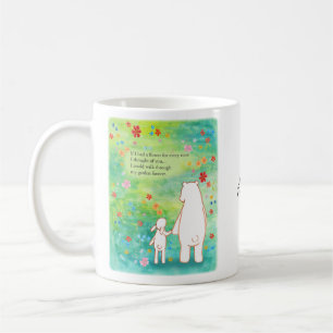 Bear and bunny romantic Poem Quote Custom name Coffee Mug