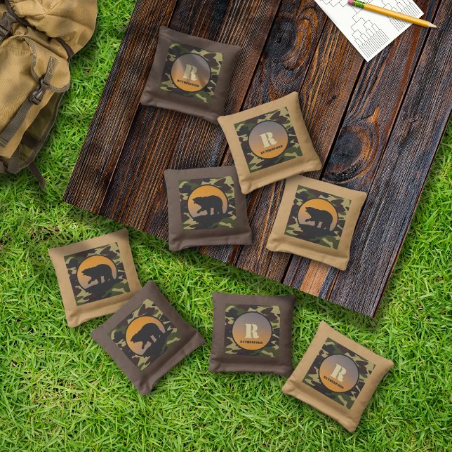 Bear and Camo Cornhole Bags (Creator Uploaded)