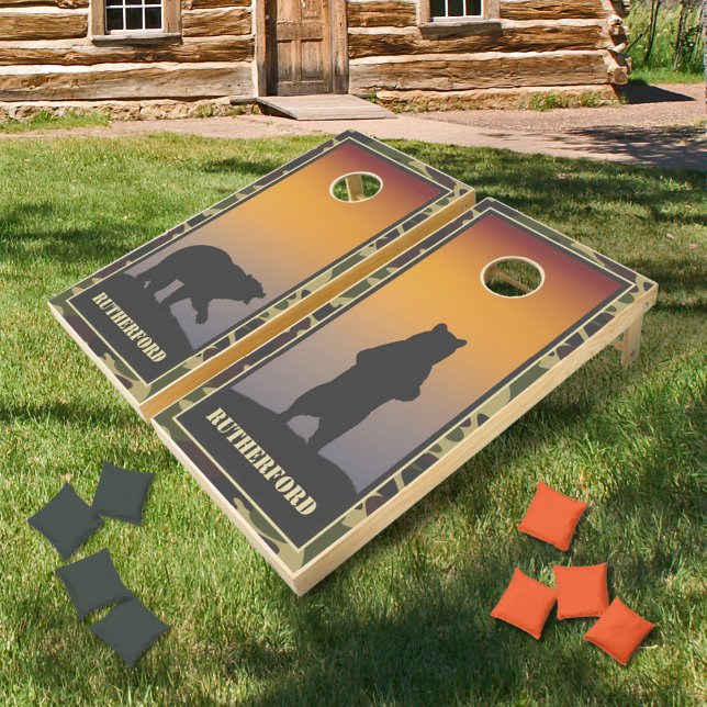 Bear and Camo Cornhole Set (Creator Uploaded)