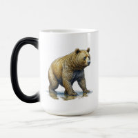 Bear and Coffee Pun Magic Mug