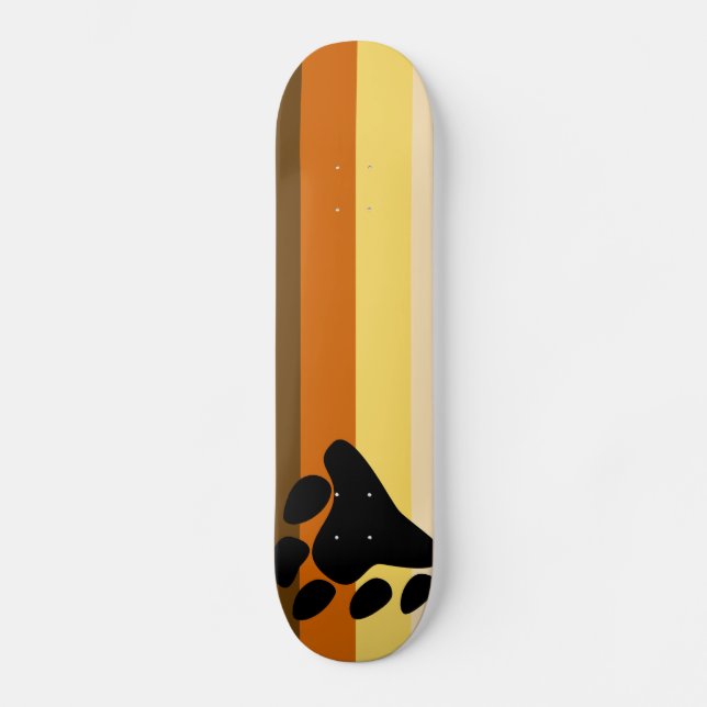 Bear and Cub Community LGBT Gay Pride Flag Skateboard Deck (Front)