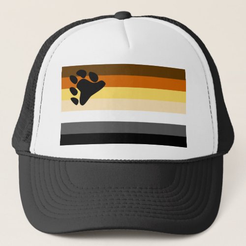 Bear and Cub Community LGBT Gay Pride Flag Trucker Hat