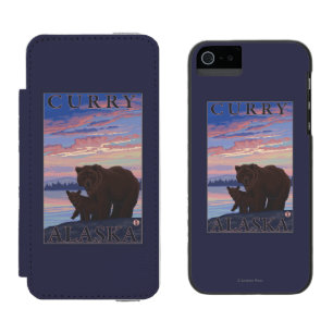 Bear and Cub - Curry, Alaska Wallet Case For iPhone SE/5/5s
