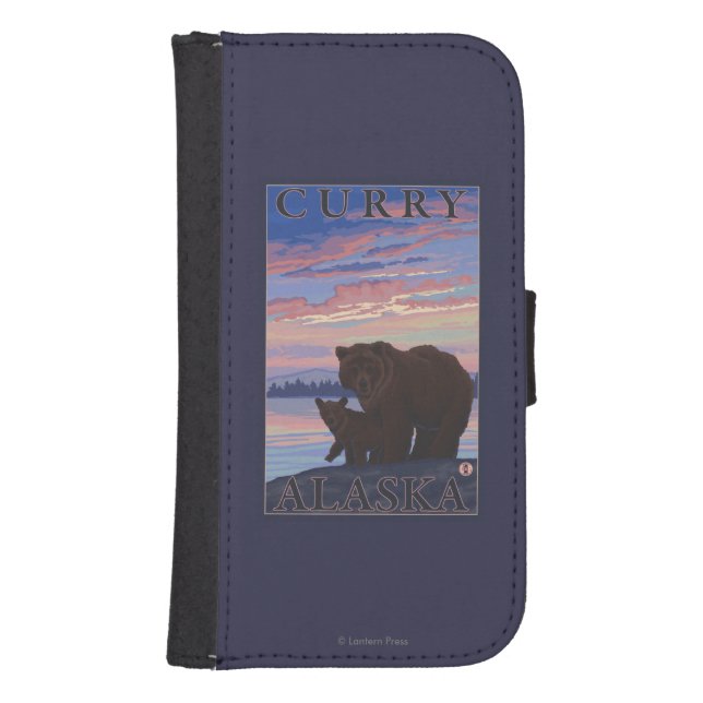 Bear and Cub - Curry, Alaska Samsung Galaxy Wallet Case (Front)