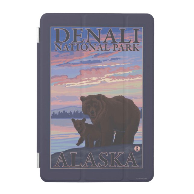 Bear and Cub - Denali National Park, Alaska iPad Mini Cover (Front)