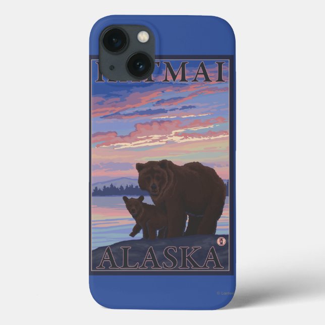 Bear and Cub - Katmai, Alaska Case-Mate iPhone Case (Back)