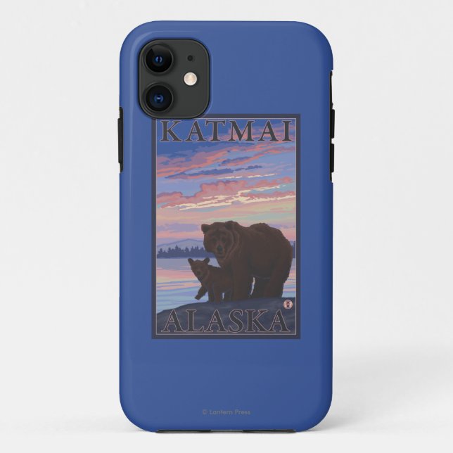 Bear and Cub - Katmai, Alaska Case-Mate iPhone Case (Back)