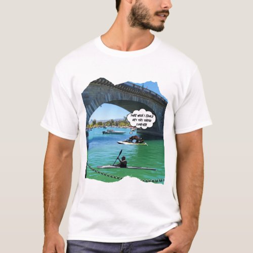 Bear and cub on Jet ski in Lake Havasu T_Shirt
