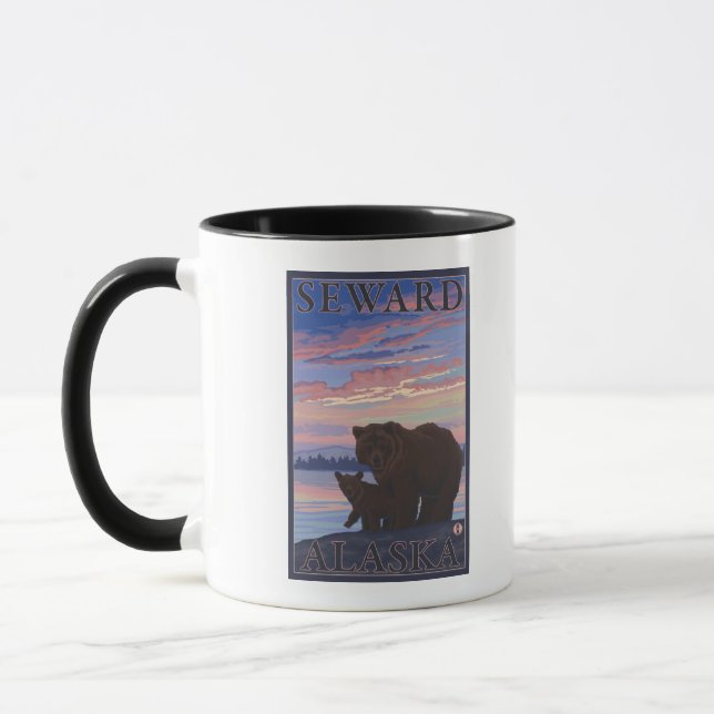 Bear and Cub - Seward, Alaska Mug (Left)