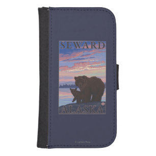 Bear and Cub - Seward, Alaska Samsung S4 Wallet Case