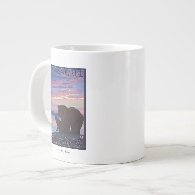 Bear and Cub - Wrangell, Alaska Giant Coffee Mug (Front Left)