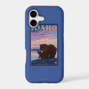 Bear and CubIdahoVintage Travel Poster iPhone 17 Case