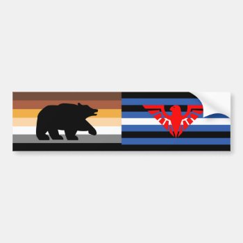 Bear And Eagle Pride Bumper Sticker by BearOnTheMountain at Zazzle