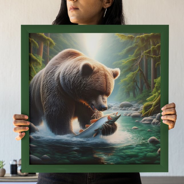 Bear and Fish: River Dance Poster (Creator Uploaded)