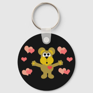 Bear and Hearts Keychain