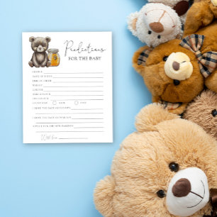 Bear and honey - predictions and wishes for baby