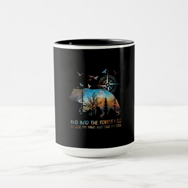 Bear And Into The Forest I Go To Lose My Mind Mug (Center)