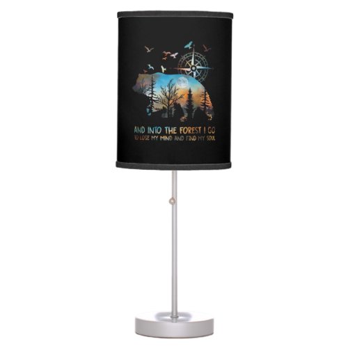 Bear And Into The Forest I Go To Lose My Mind Table Lamp