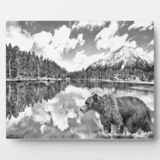 Bear and Mouintains Plaque