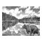 Bear and Mountains Poster