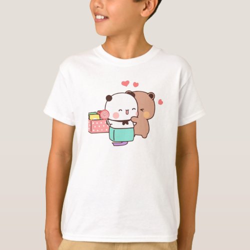 Bear and Panda Bubu Dudu Balloon T_Shirt
