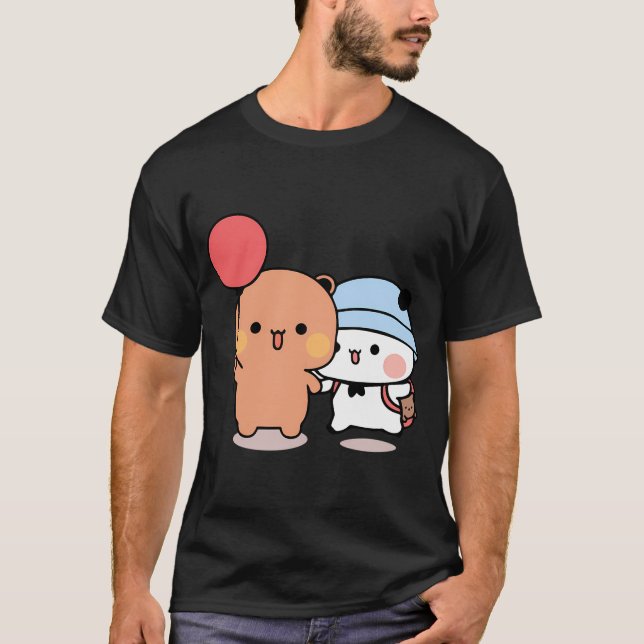 Bear And Panda Bubu Dudu Balloon  T-Shirt (Front)