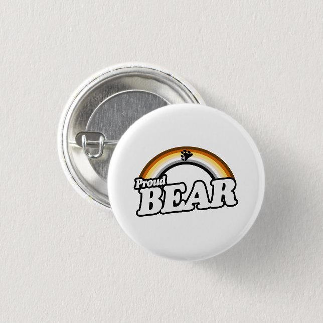 Bear and Proud Button (Front & Back)