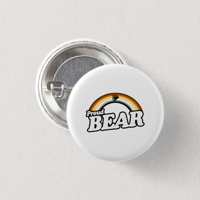 Bear and Proud Button (Front & Back)