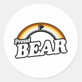 Bear and Proud Classic Round Sticker