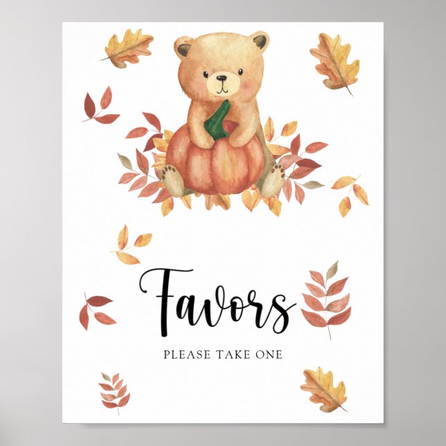 Bear and Pumpkin -  Favors Poster (Front)