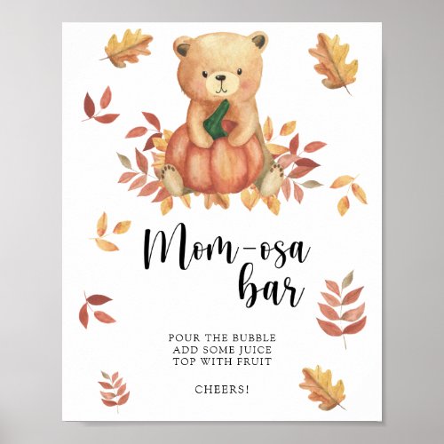 Bear and Pumpkin  Mom_osa bar  Poster