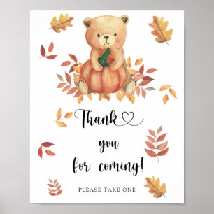 Bear and pumpkin \ Thank you for coming Poster